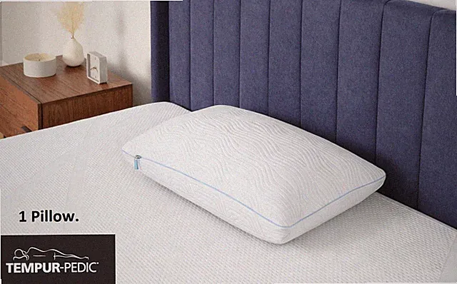 (1) One Tempur Pedic Queen Bed Cooling Pillow Memory Foam Size 24"x16"x5" Sealed