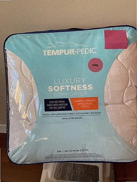 BNIP Tempur-Pedic Luxury Softness Comforter, White, King Size 104"x92"