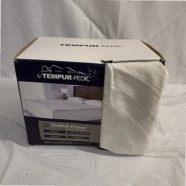 E2 Tempurpedic Tempur-Breeze Split Cal King Mattress Protector Waterproof New