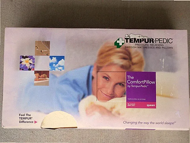 NEW 2004 Tempur-Pedic Queen The Comfort Pillow Discontinued RARE HTF