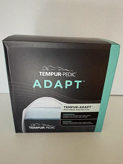 New TEMPUR-PEDIC ADAPT White Split King (2 Twin)Mattress Protector *Retail $289*