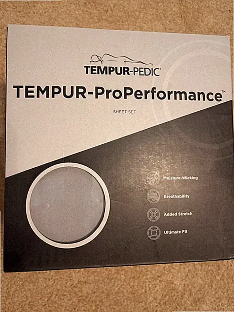 New Tempurpedic Tempur-ProPerformance Split Cal King Sheet Set Graphite Grey