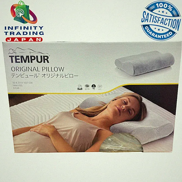 TEMPUR ORIGINAL PILLOW Firm Feel (Size: M, H: 10/7cm) [Sealed NEW / Gray]