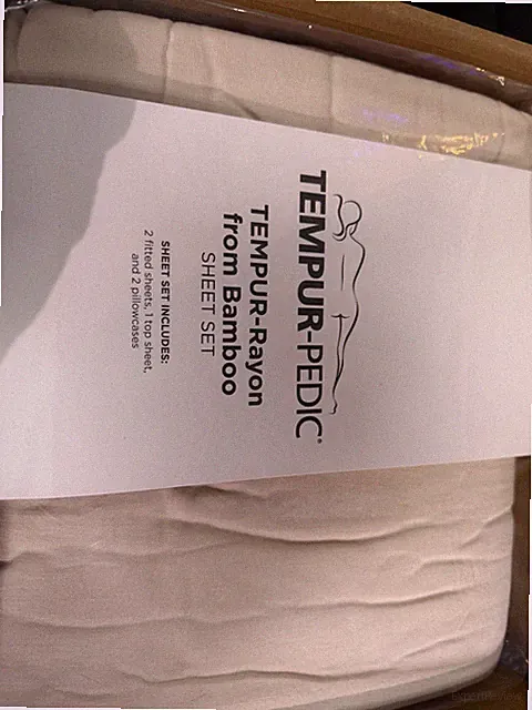 Tempur-Pedic bamboo Split Calking Sheet Set Complete In Sand Color