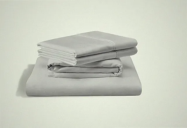 Tempur-Pedic® Classic Cotton Sheet Sets - Silver Mist, Queen (New)