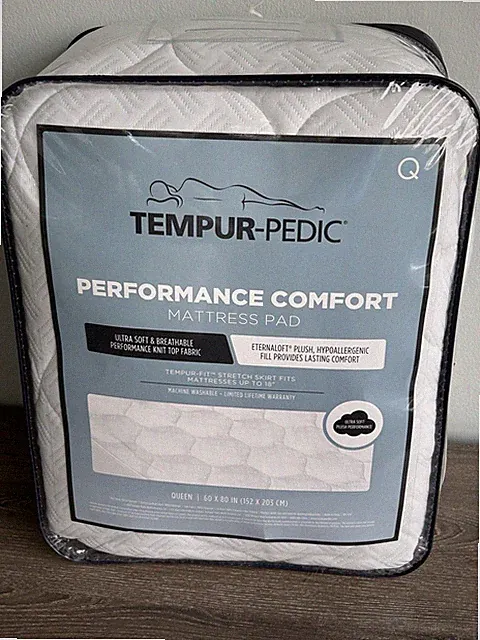 Tempur-Pedic Performance Comfort Mattress Pad Size QUEEN New!