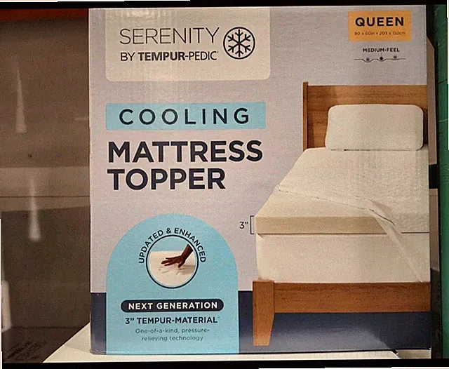 Tempur-Pedic Serenity Cooling Mattress Topper Queen Tempur-Material 3"