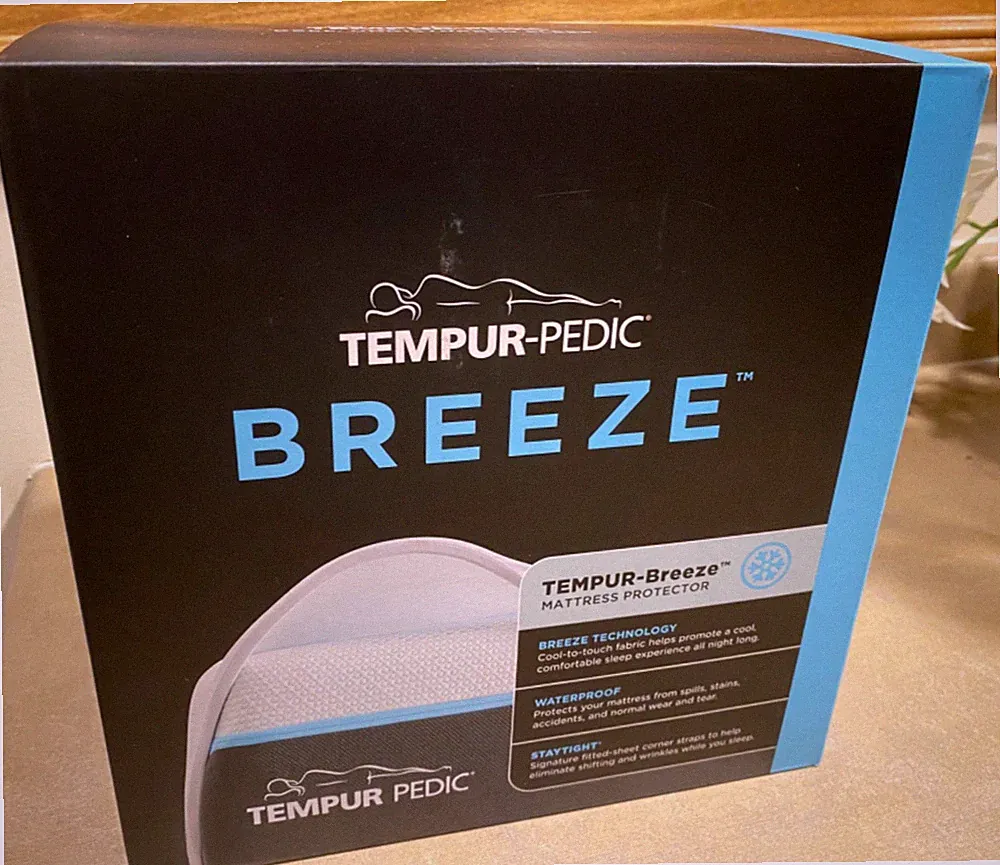 Tempur-Pedic Tempur-Breeze White QUEEN Mattress Protector NEW Retail $289*