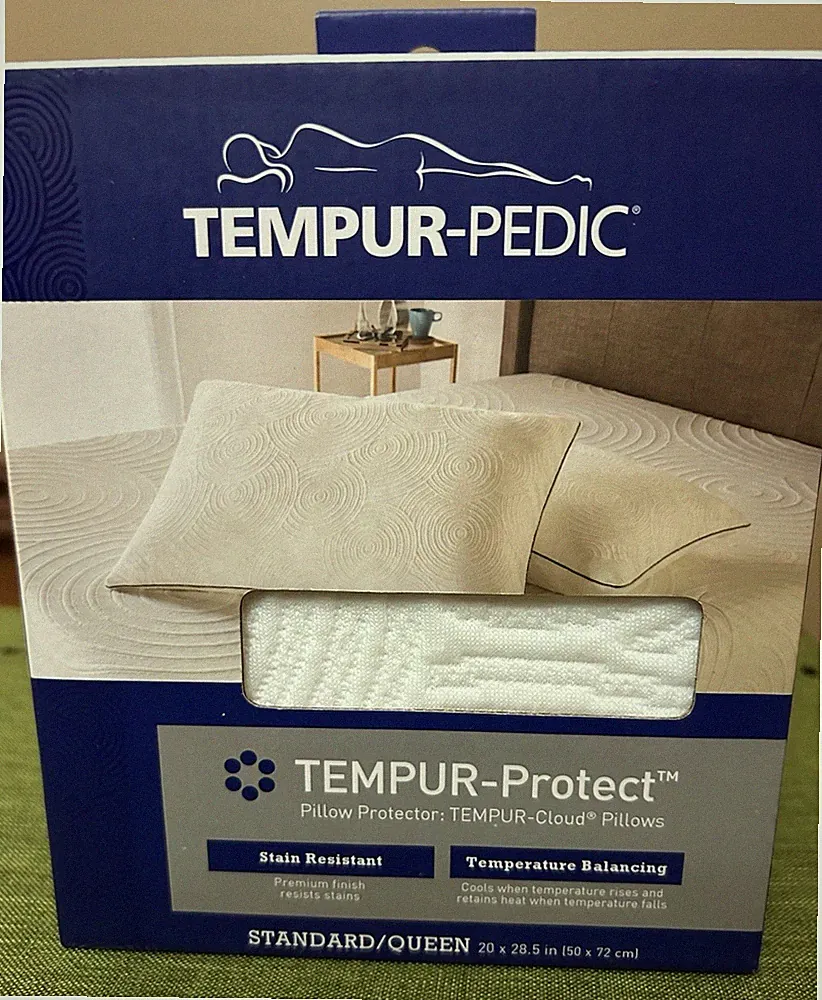 Tempur-Pedic TEMPUR-Protect, Pillow Protector, Queen/Standard 28.5" x 20" ,White