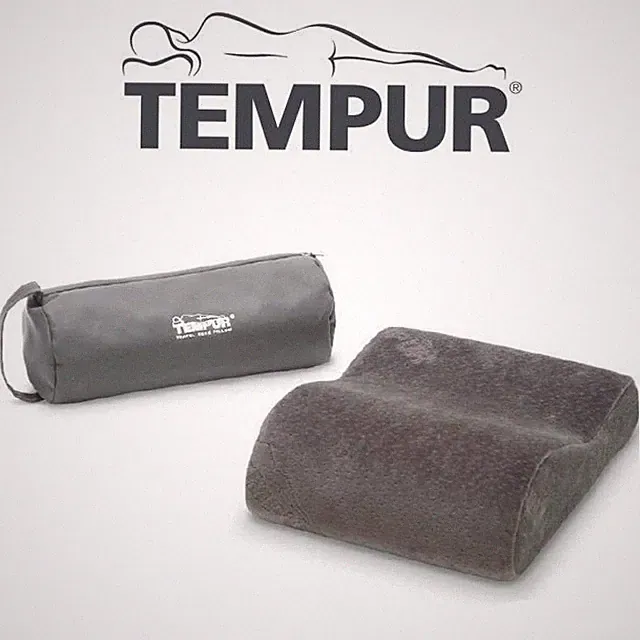 Tempur Travel Goods & Accessories Travel Pillow Portable with Pouch Grey NEW JP